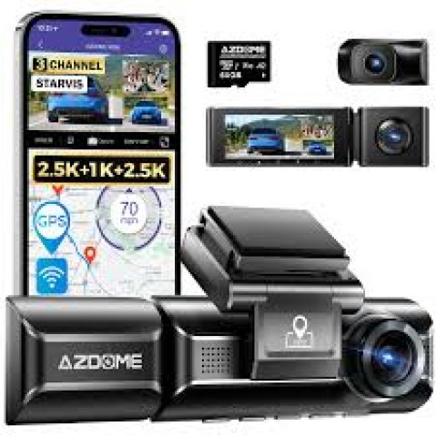 Automobilinis vaizdo registratorius AZDOME M550 4K su WI-Fi, GPS